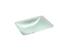 KOHLER K-28823 Yepsen 20" rectangular undermount bathroom sink, no overflow, translucent dew