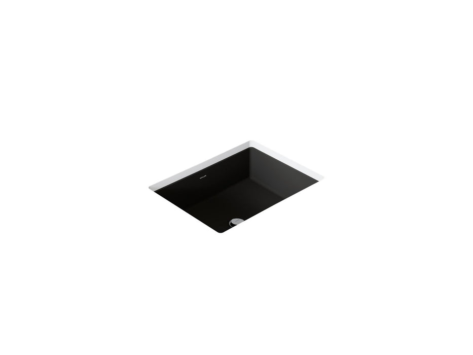 KOHLER K-2882 Verticyl 19-3/4" rectangular undermount bathroom sink, black black