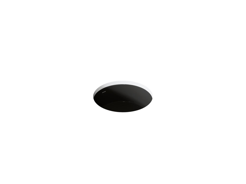 KOHLER K-2883 Verticyl 15-3/4" round undermount bathroom sink, black black