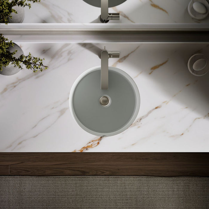 KOHLER K-2883 Verticyl 15-3/4" round undermount bathroom sink, ice grey - view 4