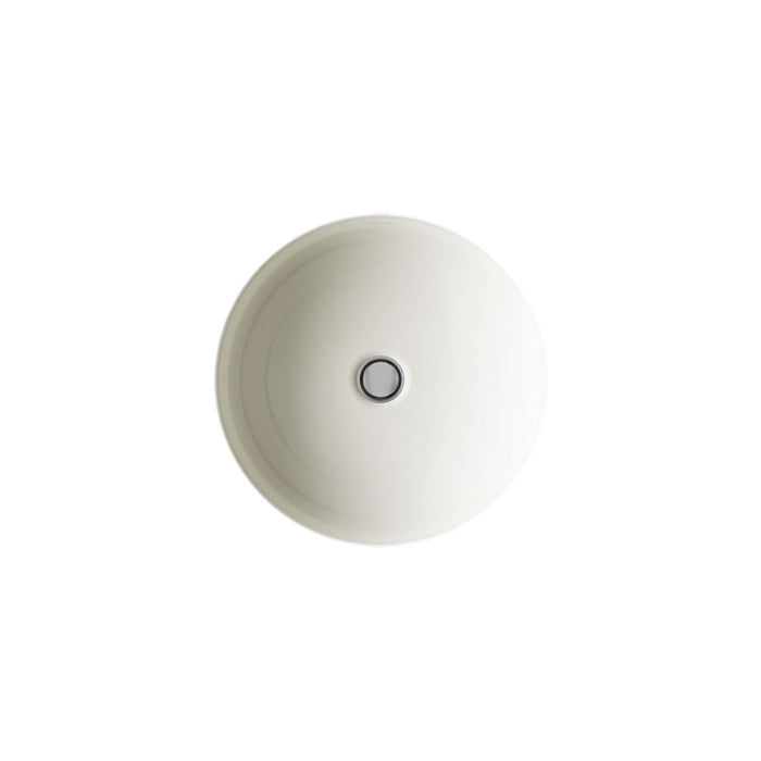 KOHLER K-29000 Caxton 16-1/4" round undermount bathroom sink, no overflow, biscuit - view 3