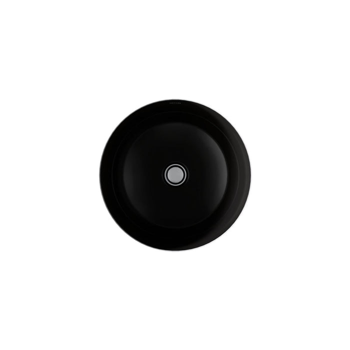KOHLER K-29000 Caxton 16-1/4" round undermount bathroom sink, no overflow, black black - view 3