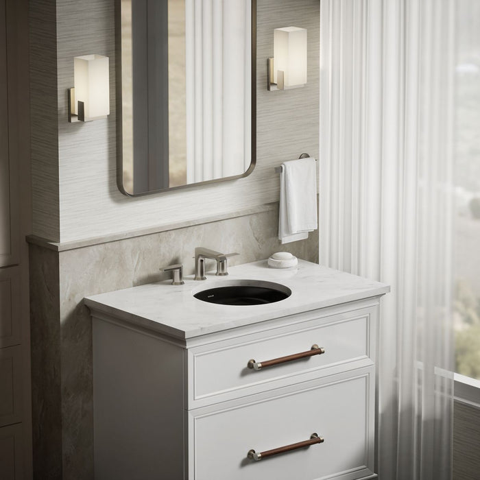 KOHLER K-29000 Caxton 16-1/4" round undermount bathroom sink, no overflow, black black - view 4