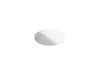 KOHLER K-29000 Caxton 16-1/4" round undermount bathroom sink, no overflow, white