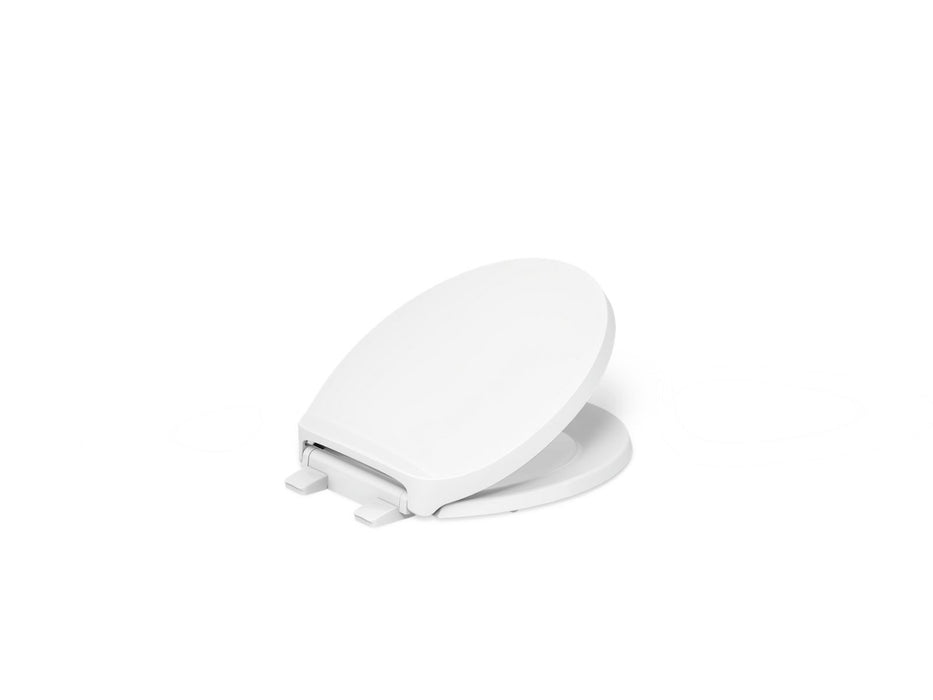 KOHLER K-29031-0 K-29031 Drift Tab ReadyLatch Quiet-Close Round-front Toilet Seat, white