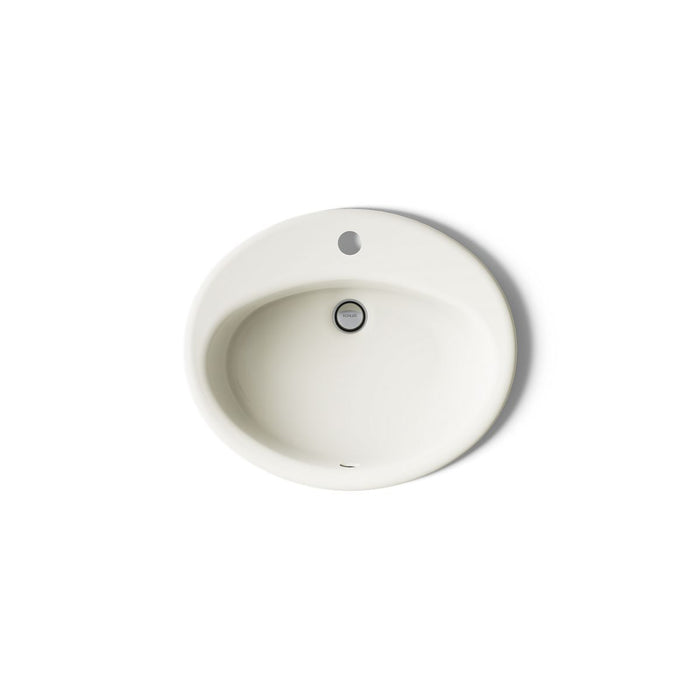 KOHLER K-2905-1 Farmington 19-1/4" Oval Drop-in Bathroom Sink, biscuit - view 3