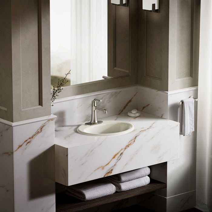 KOHLER K-2905-1 Farmington 19-1/4" Oval Drop-in Bathroom Sink, biscuit - view 4