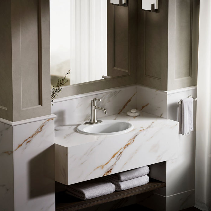 KOHLER K-2905-1 Farmington 19-1/4" Oval Drop-in Bathroom Sink, white - view 3