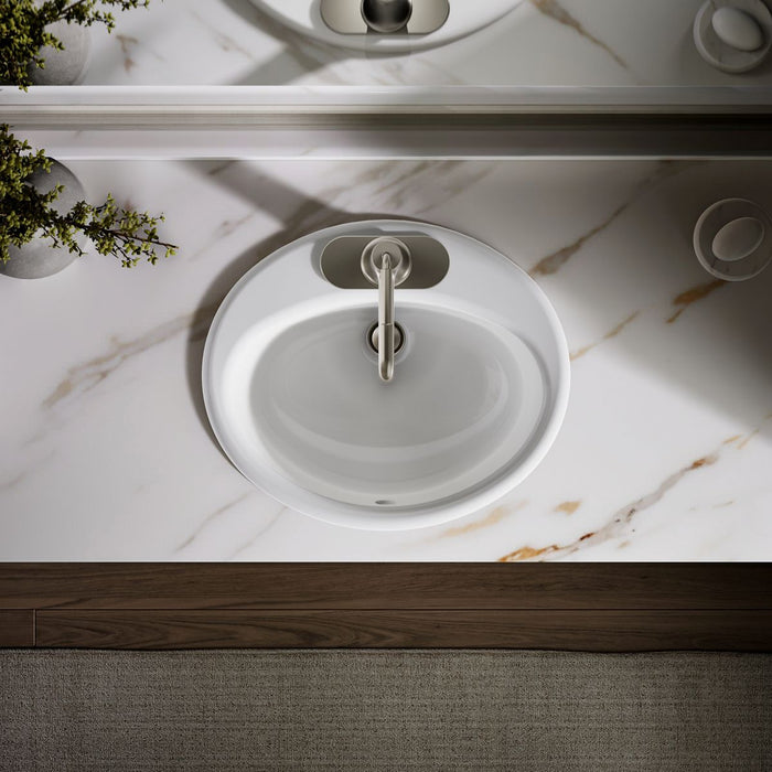 KOHLER K-2905-1 Farmington 19-1/4" Oval Drop-in Bathroom Sink, white - view 5