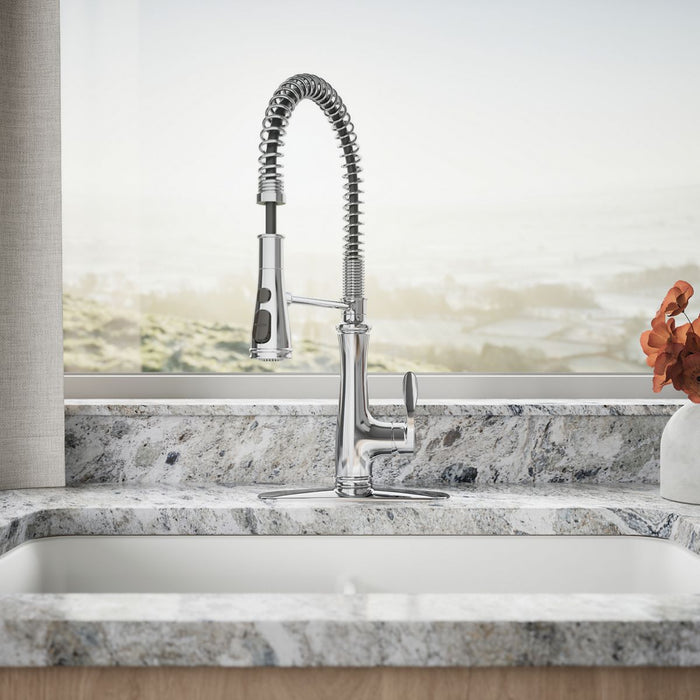 KOHLER K-29106 Bellera Semi-professional kitchen sink faucet with three-function sprayhead, polished chrome - view 4