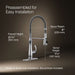 KOHLER K-29106 Bellera Semi-professional kitchen sink faucet with three-function sprayhead, polished chrome - view 5