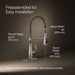 KOHLER K-29106 Bellera Semi-professional kitchen sink faucet with three-function sprayhead, vibrant stainless - view 5