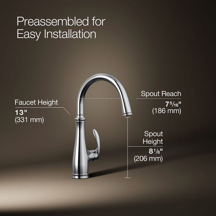KOHLER K-29107 Bellera Single-handle bar sink faucet, polished chrome - view 5