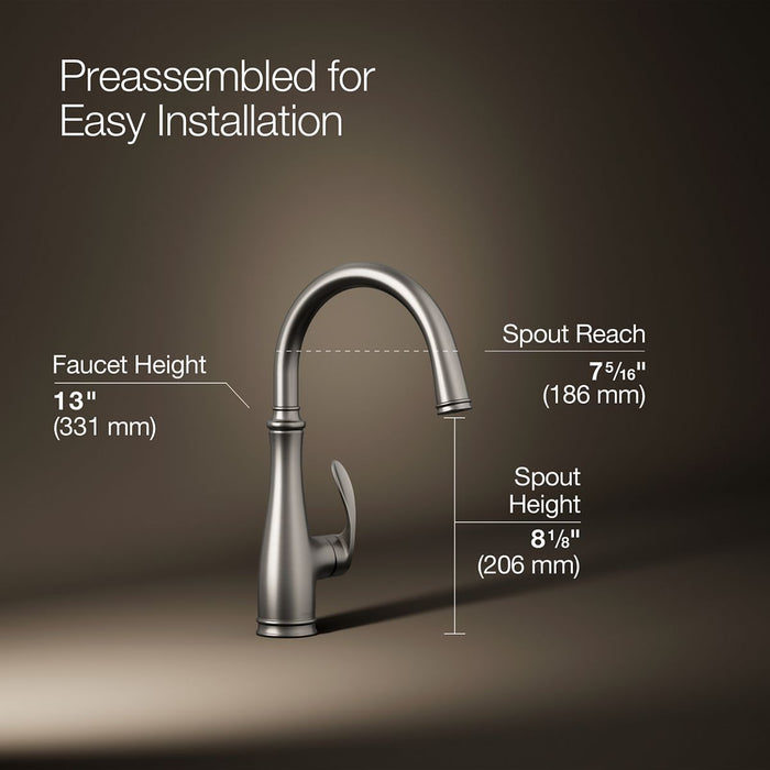 KOHLER K-29107 Bellera Single-handle bar sink faucet, vibrant stainless - view 5