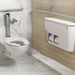 KOHLER K-29154-LWW Clean Haven Hygiene Station with Dual Toilet Paper Dispenser, Left Mount