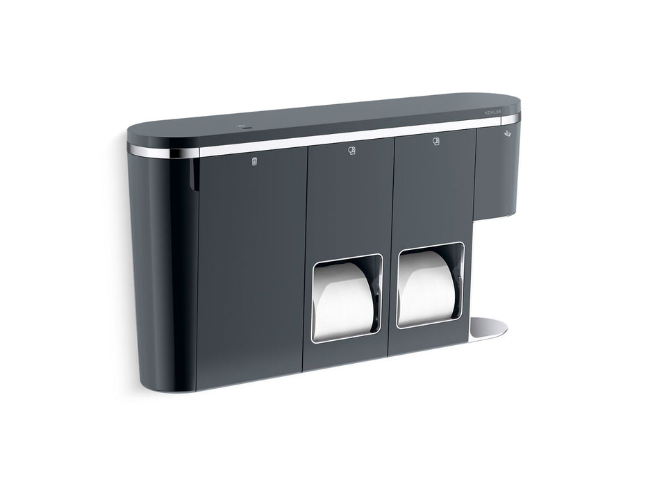 KOHLER K-29154-RWG Clean Haven Hygiene Station with Dual Toilet Paper Dispenser, Right Mount, Polished Chrome - 3/4 view of p