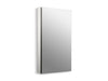 KOHLER K-2918-PG Catalan 20-1/8" W x 36-1/8" H aluminum single-door medicine cabinet with 107 degree hinge, satin...