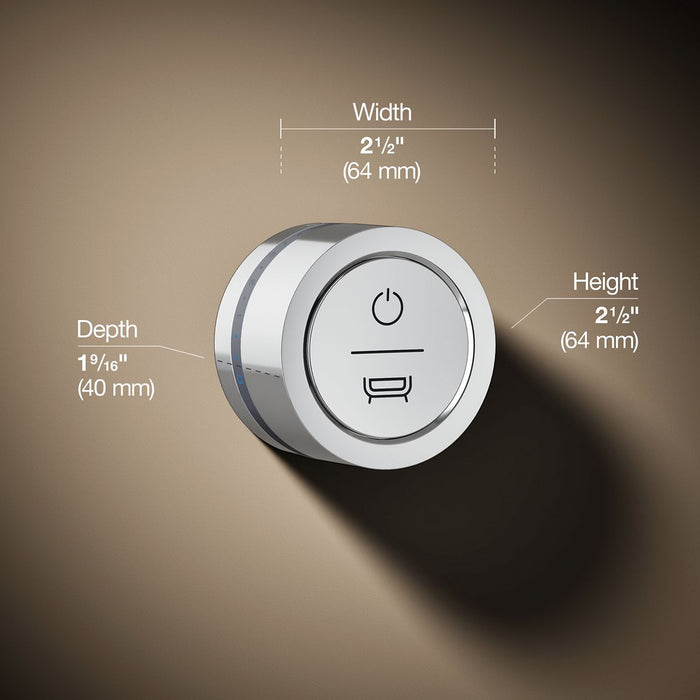 KOHLER K-29200 DTV Mode Wall-mount bath filler digital interface, polished chrome - view 5