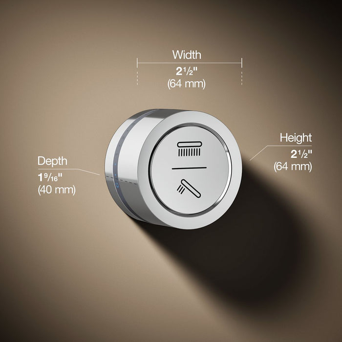 KOHLER K-29202-E DTV Mode Dual-outlet shower digital interface with eco-mode diverter, polished chrome - view 5