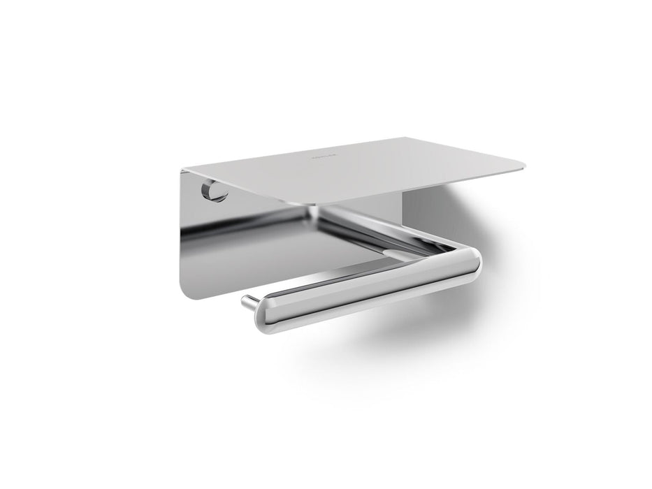 KOHLER K-29221 Kumin Covered horizontal toilet paper holder, polished chrome