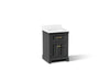 KOHLER K-29259-BD1 Charlemont 24" bathroom vanity cabinet with sink and quartz top, ferrous grey