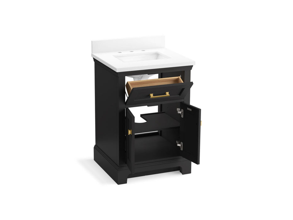KOHLER K-29259-BD1 Charlemont 24" bathroom vanity cabinet with sink and quartz top, ferrous grey - view 2