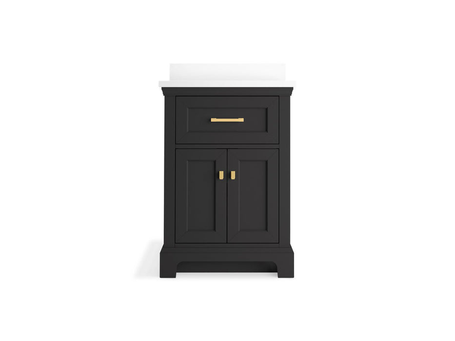 KOHLER K-29259-BD1 Charlemont 24" bathroom vanity cabinet with sink and quartz top, ferrous grey - view 3