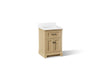 KOHLER K-29259-BD1 Charlemont 24" bathroom vanity cabinet with sink and quartz top, light oak