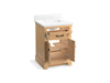 KOHLER K-29259-BD1 Charlemont 24" bathroom vanity cabinet with sink and quartz top, light oak - view 2