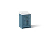 KOHLER K-29259-BD1 Charlemont 24" bathroom vanity cabinet with sink and quartz top, tidal blue