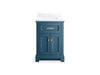 KOHLER K-29259-BD1 Charlemont 24" bathroom vanity cabinet with sink and quartz top, tidal blue - view 4