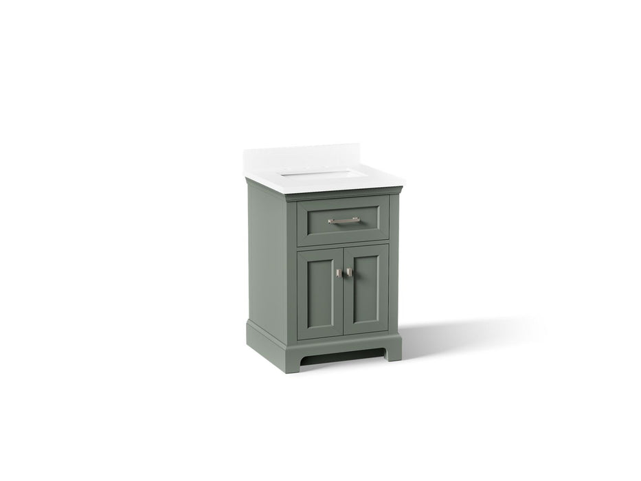 KOHLER K-29259-BD1 Charlemont 24" bathroom vanity cabinet with sink and quartz top, umbral green