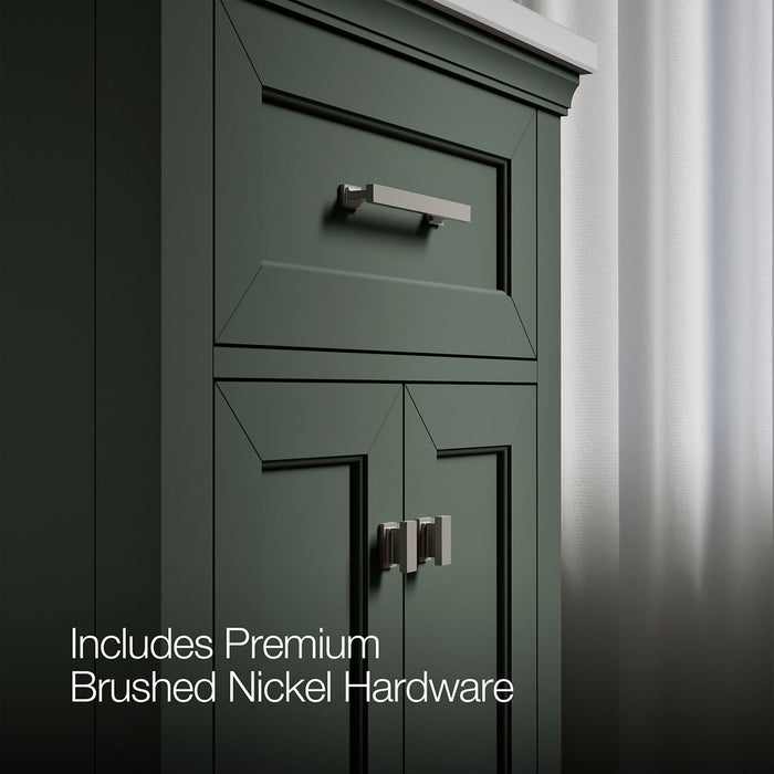 KOHLER K-29259-BD1 Charlemont 24" bathroom vanity cabinet with sink and quartz top, umbral green - view 5
