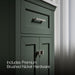 KOHLER K-29259-BD1 Charlemont 24" bathroom vanity cabinet with sink and quartz top, umbral green - view 5