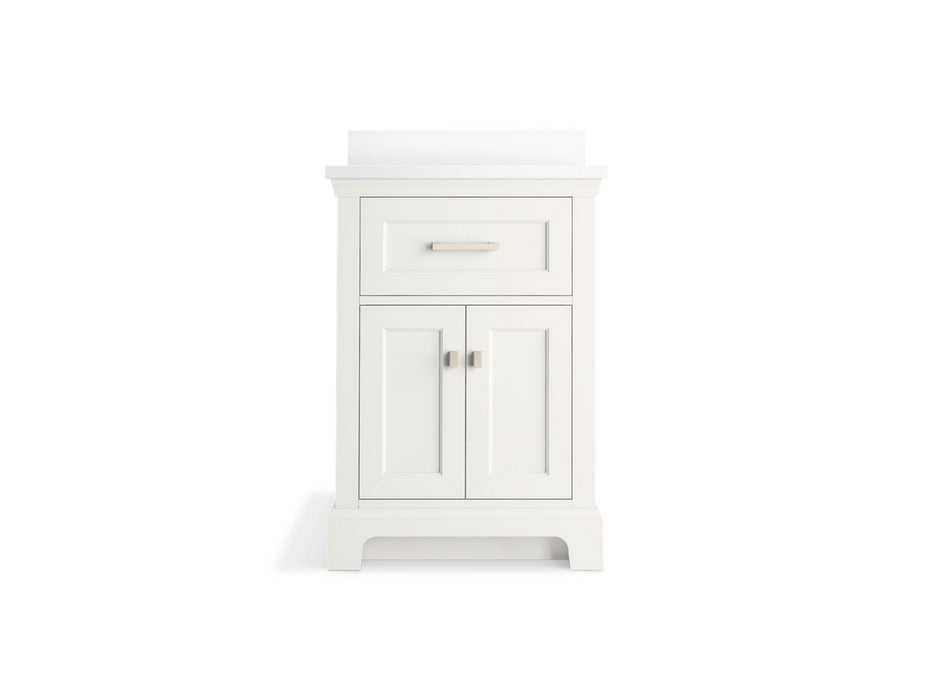 KOHLER K-29259-BD1 Charlemont 24" bathroom vanity cabinet with sink and quartz top, white - view 3