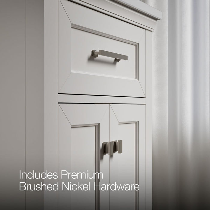 KOHLER K-29259-BD1 Charlemont 24" bathroom vanity cabinet with sink and quartz top, white - view 5
