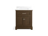 KOHLER K-29260-BD1 Charlemont 30" bathroom vanity cabinet with sink and quartz top, draper oak - view 3