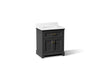 KOHLER K-29260-BD1 Charlemont 30" bathroom vanity cabinet with sink and quartz top, ferrous grey