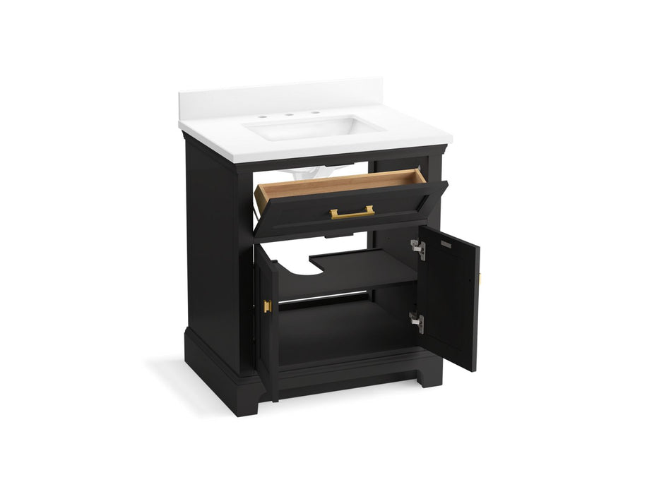KOHLER K-29260-BD1 Charlemont 30" bathroom vanity cabinet with sink and quartz top, ferrous grey - view 2