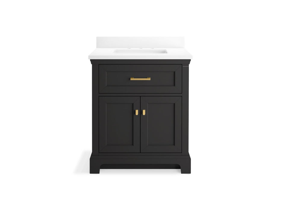 KOHLER K-29260-BD1 Charlemont 30" bathroom vanity cabinet with sink and quartz top, ferrous grey - view 4