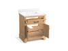 KOHLER K-29260-BD1 Charlemont 30" bathroom vanity cabinet with sink and quartz top, light oak - view 2