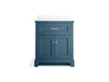 KOHLER K-29260-BD1 Charlemont 30" bathroom vanity cabinet with sink and quartz top, tidal blue - view 3