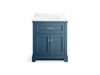 KOHLER K-29260-BD1 Charlemont 30" bathroom vanity cabinet with sink and quartz top, tidal blue - view 4