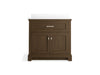 KOHLER K-29261-BD1 Charlemont 36" bathroom vanity cabinet with sink and quartz top, draper oak - view 3