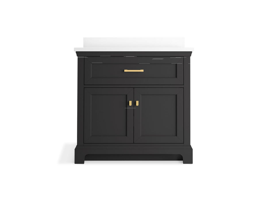 KOHLER K-29261-BD1 Charlemont 36" bathroom vanity cabinet with sink and quartz top, ferrous grey - view 4