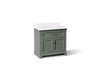 KOHLER K-29261-BD1 Charlemont 36" bathroom vanity cabinet with sink and quartz top, umbral green