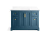 KOHLER K-29262-BD1 Charlemont 48" bathroom vanity cabinet with sink and quartz top, tidal blue - view 4