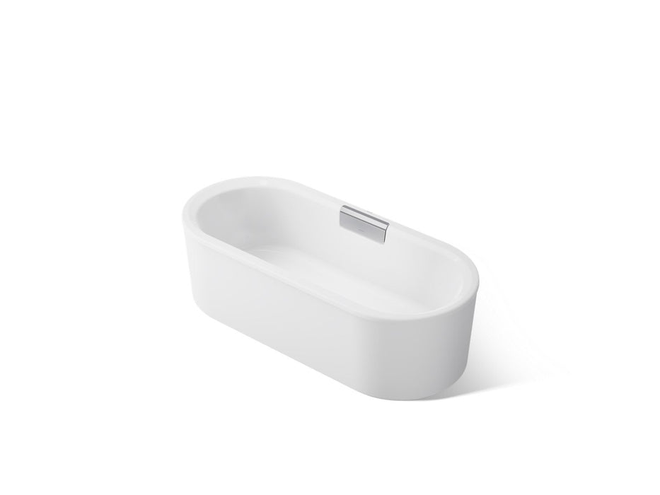KOHLER K-29325-0 Volute 63" x 28-3/8" freestanding bath with shroud, white