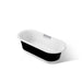 KOHLER K-29326-P5B0 Volute 63" x 28-3/8" freestanding bath with base, white
