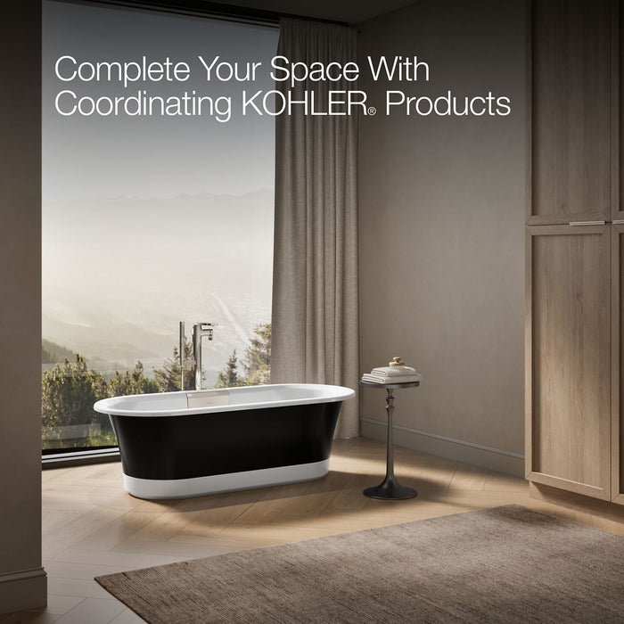 KOHLER K-29326-P5B0 Volute 63" x 28-3/8" freestanding bath with base, white - view 3